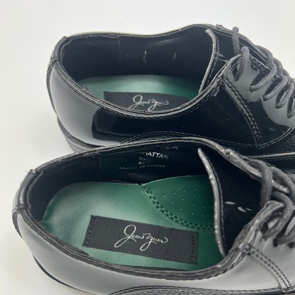 Jean Yves Manhattan Black Upper Tuxedo Toe Oxford Mens 6.5M Dress Shoes - Picture 6 of 9